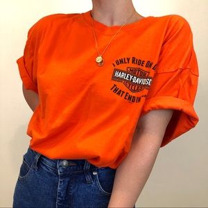 SOLD🖤Orange HARLEY DAVIDSON El Cajon Tee